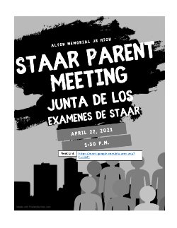 STAAR parent meeting